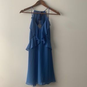 Marciano Mini Dress with Ruffles in Blue